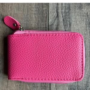 Accordion Style Card ID Wallet Hot Pink